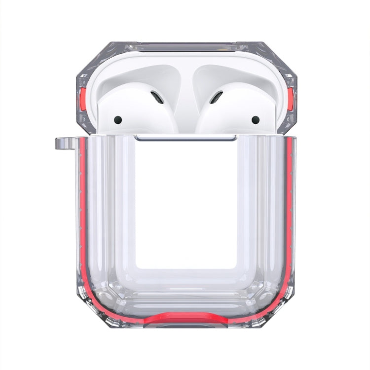 Wireless Earphones Charging Box Transparent TPU Protective Case for Apple AirPods 1 / 2