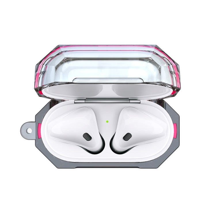 Wireless Earphones Charging Box Transparent TPU Protective Case for Apple AirPods 1 / 2