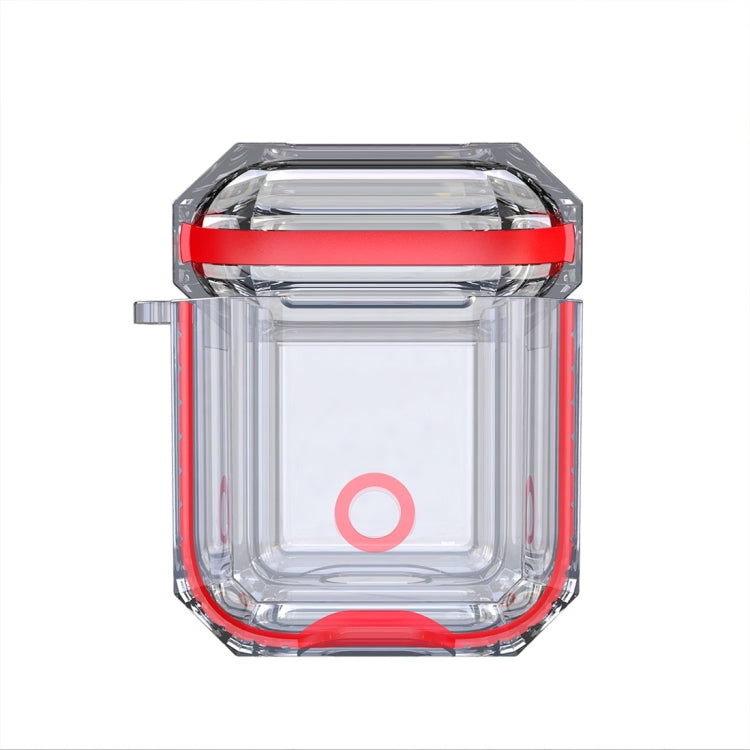 Wireless Earphones Charging Box Transparent TPU Protective Case for Apple AirPods 1 / 2