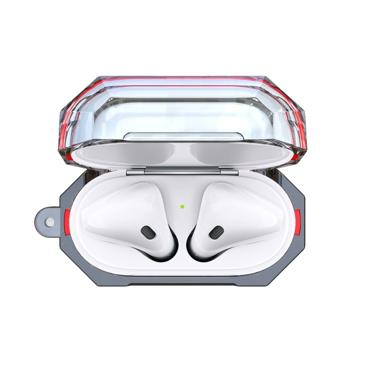 Wireless Earphones Charging Box Transparent TPU Protective Case for Apple AirPods 1 / 2