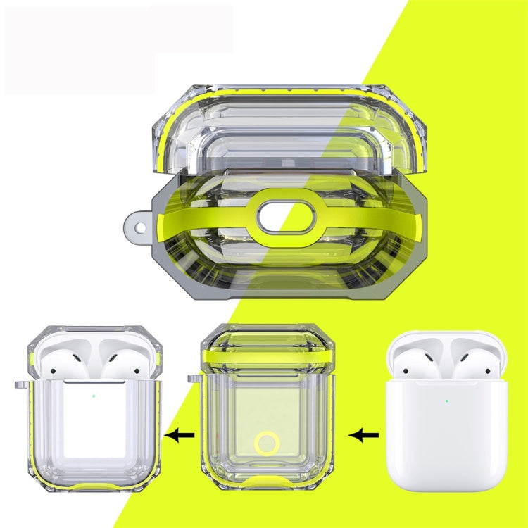 Wireless Earphones Charging Box Transparent TPU Protective Case for Apple AirPods 1 / 2