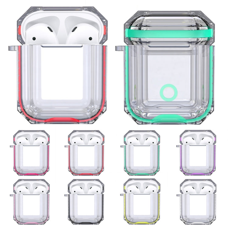 Wireless Earphones Charging Box Transparent TPU Protective Case for Apple AirPods 1 / 2