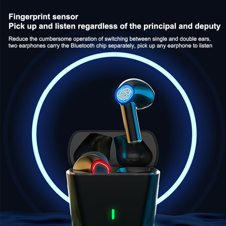 L35 TWS Smart Noise Reduction Semi-in-ear Bluetooth Gaming Earphone with Charging Case, Support Touch & HD Call