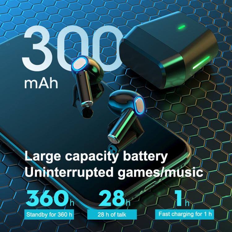 L35 TWS Smart Noise Reduction Semi-in-ear Bluetooth Gaming Earphone with Charging Case, Support Touch & HD Call