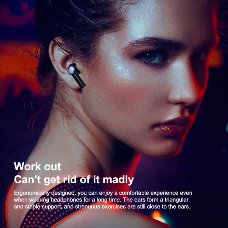 L35 TWS Smart Noise Reduction Semi-in-ear Bluetooth Gaming Earphone with Charging Case, Support Touch & HD Call
