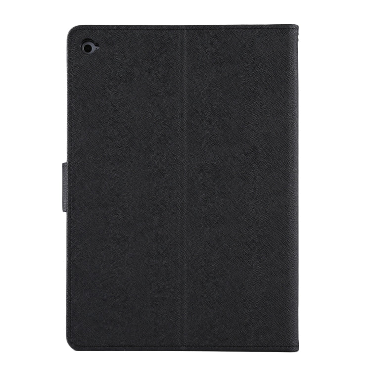 GOOSPERY FANCY DIARY for iPad Air 2 Cross Texture Leather Case with Card Slot & Holder & Wallet