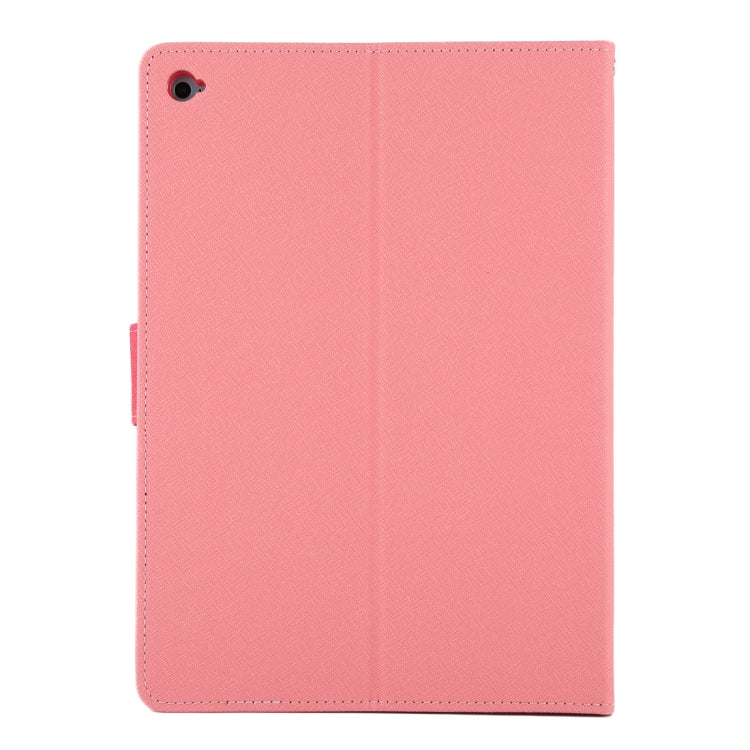 GOOSPERY FANCY DIARY for iPad Air 2 Cross Texture Leather Case with Card Slot & Holder & Wallet