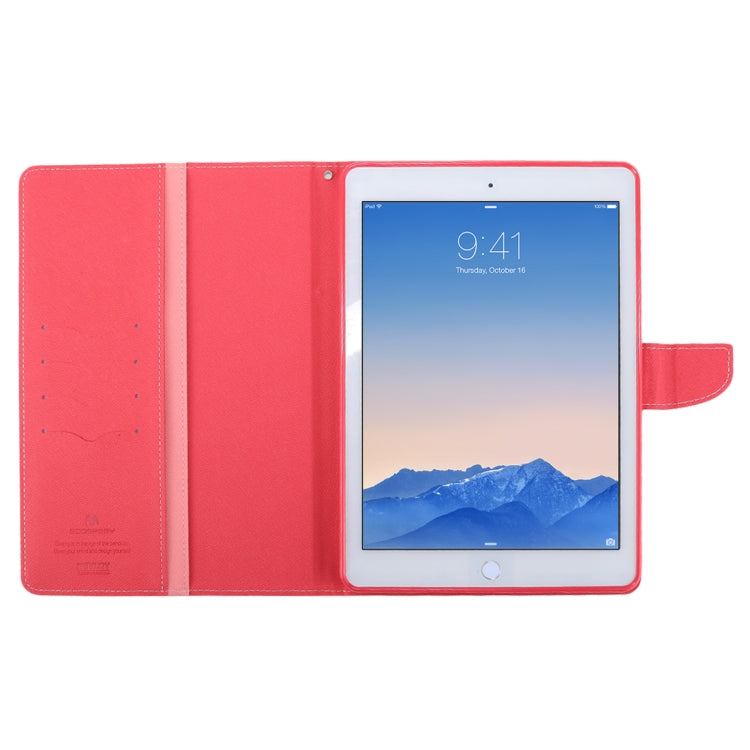 GOOSPERY FANCY DIARY for iPad Air 2 Cross Texture Leather Case with Card Slot & Holder & Wallet