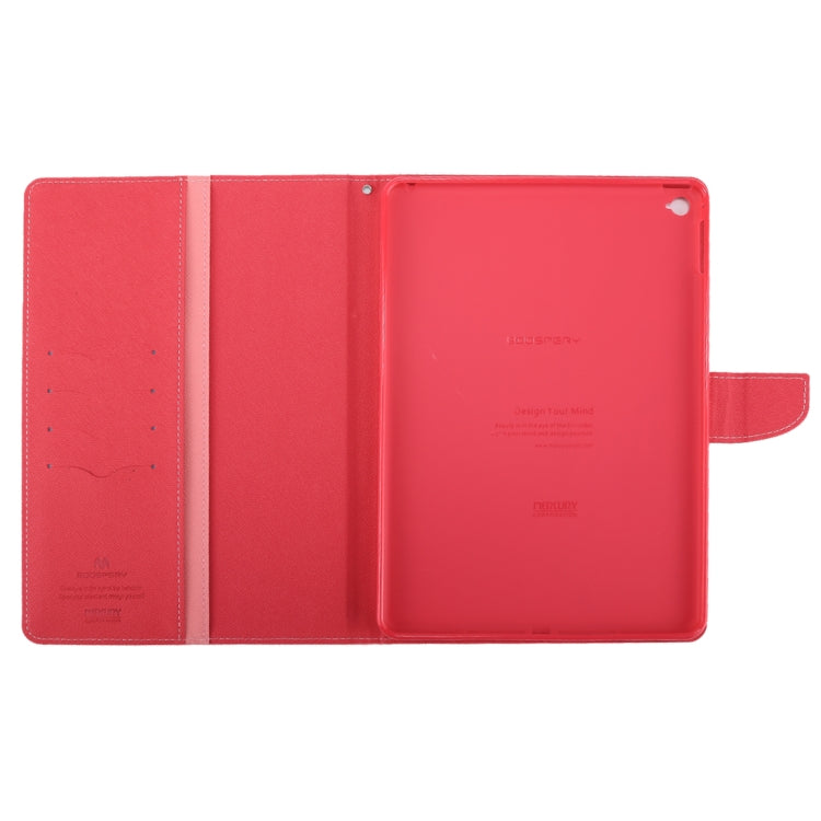 GOOSPERY FANCY DIARY for iPad Air 2 Cross Texture Leather Case with Card Slot & Holder & Wallet