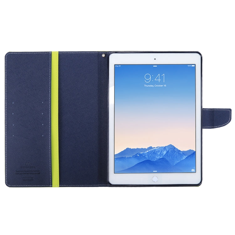 GOOSPERY FANCY DIARY for iPad Air 2 Cross Texture Leather Case with Card Slot & Holder & Wallet