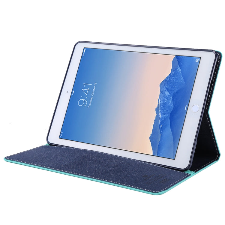 GOOSPERY FANCY DIARY for iPad Air 2 Cross Texture Leather Case with Card Slot & Holder & Wallet