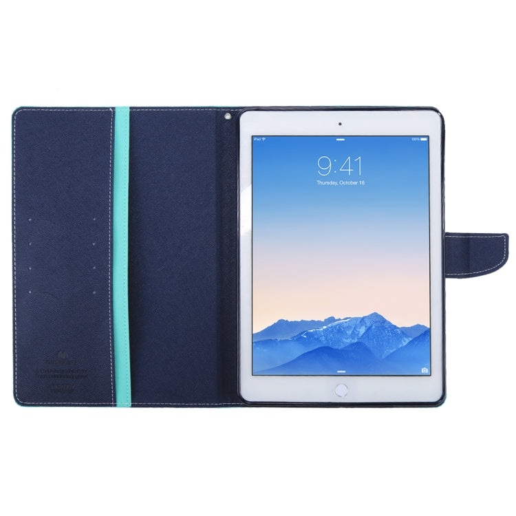GOOSPERY FANCY DIARY for iPad Air 2 Cross Texture Leather Case with Card Slot & Holder & Wallet