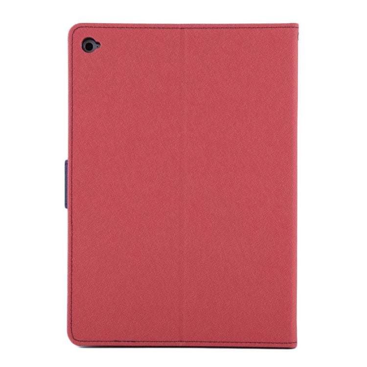 GOOSPERY FANCY DIARY for iPad Air 2 Cross Texture Leather Case with Card Slot & Holder & Wallet