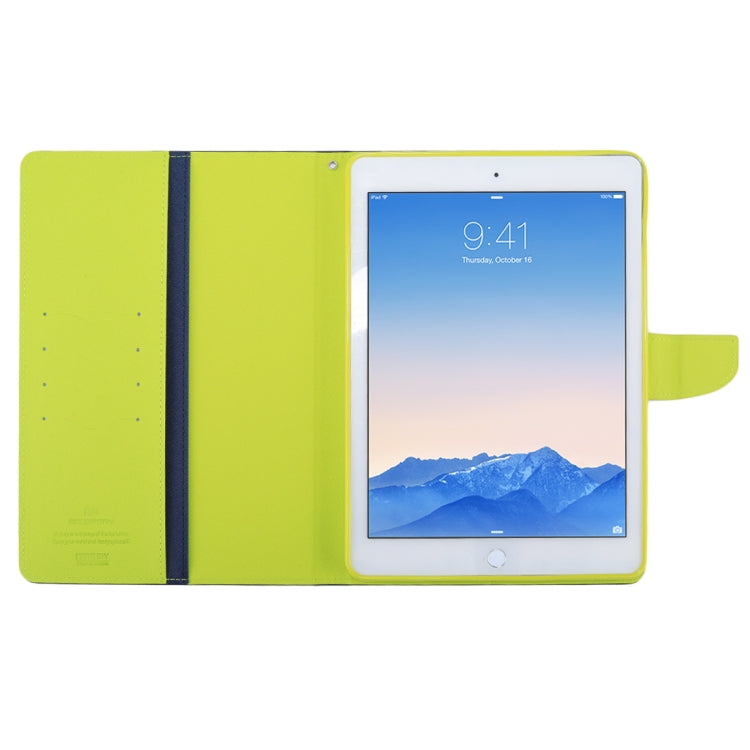 GOOSPERY FANCY DIARY for iPad Air 2 Cross Texture Leather Case with Card Slot & Holder & Wallet