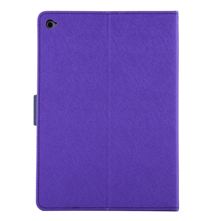 GOOSPERY FANCY DIARY for iPad Air 2 Cross Texture Leather Case with Card Slot & Holder & Wallet