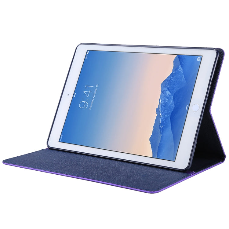 GOOSPERY FANCY DIARY for iPad Air 2 Cross Texture Leather Case with Card Slot & Holder & Wallet