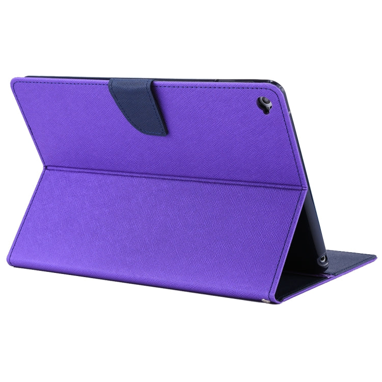 GOOSPERY FANCY DIARY for iPad Air 2 Cross Texture Leather Case with Card Slot & Holder & Wallet