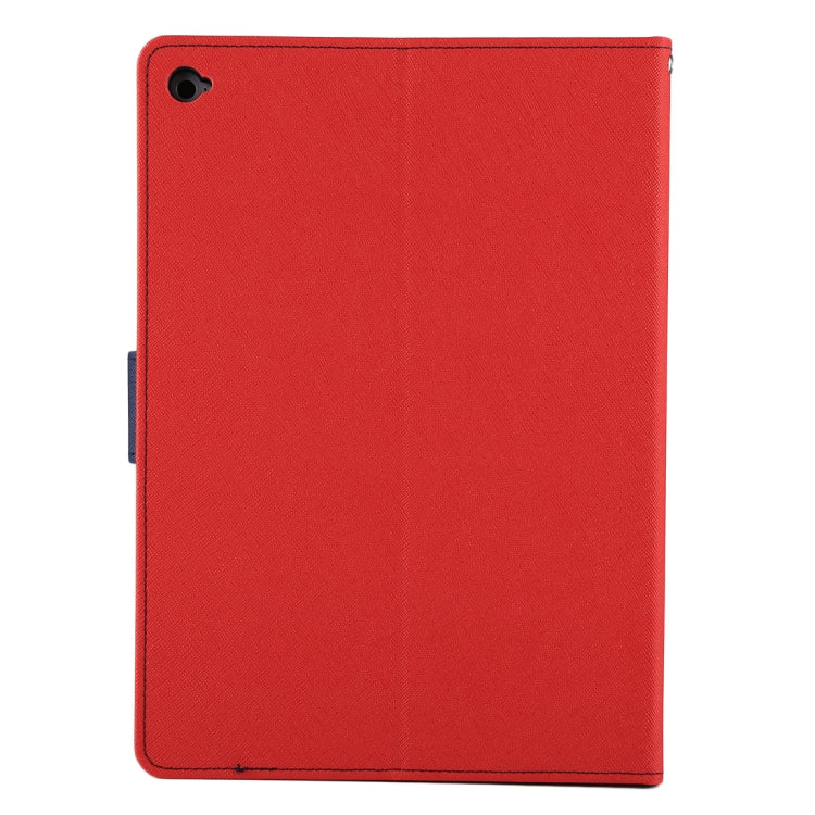 GOOSPERY FANCY DIARY for iPad Air 2 Cross Texture Leather Case with Card Slot & Holder & Wallet