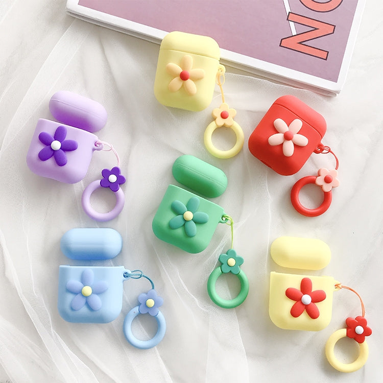 Wireless Earphones Shockproof Little Flower Silicone Protective Case for Apple AirPods 1 / 2
