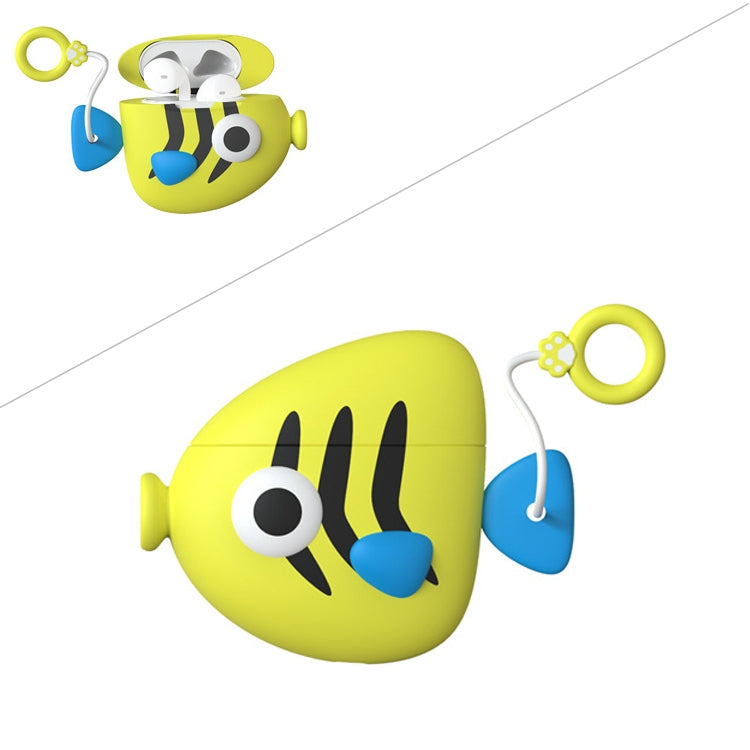 Wireless Earphones Shockproof Cute Fish Silicone Protective Case for Apple AirPods 1 / 2