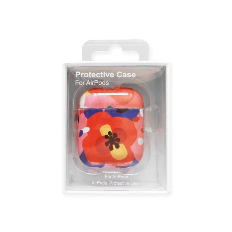 Flower Pattern Dropproof Wireless Earphones Charging Box Protective Case for Apple AirPods 1/2