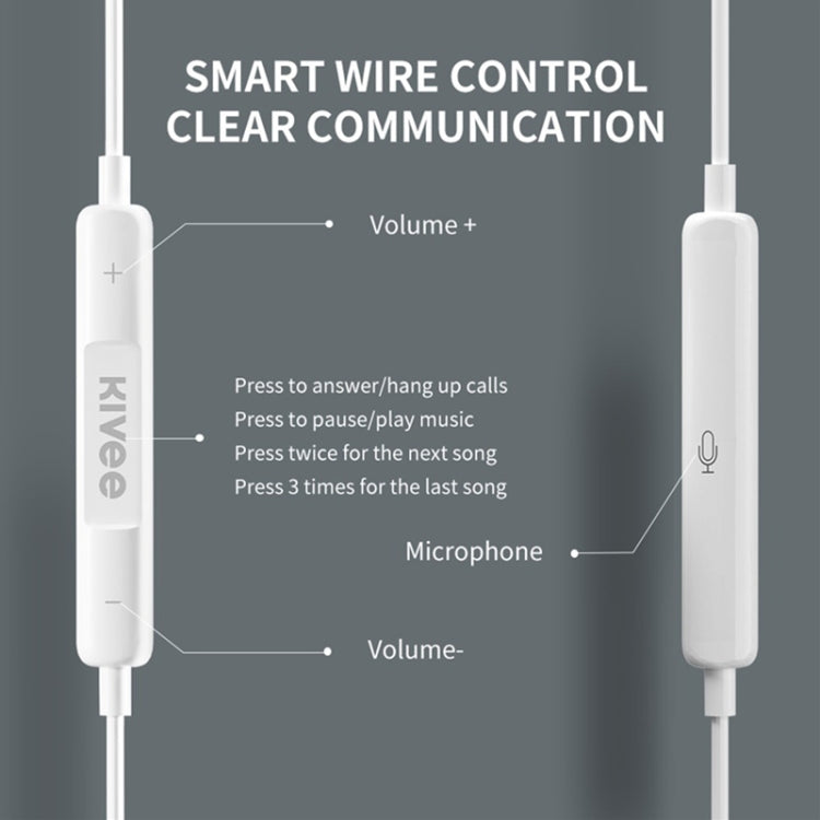 KIVEE KV-MT32 Type-C / USB-C Interface Stereo In-ear Wired Earphone