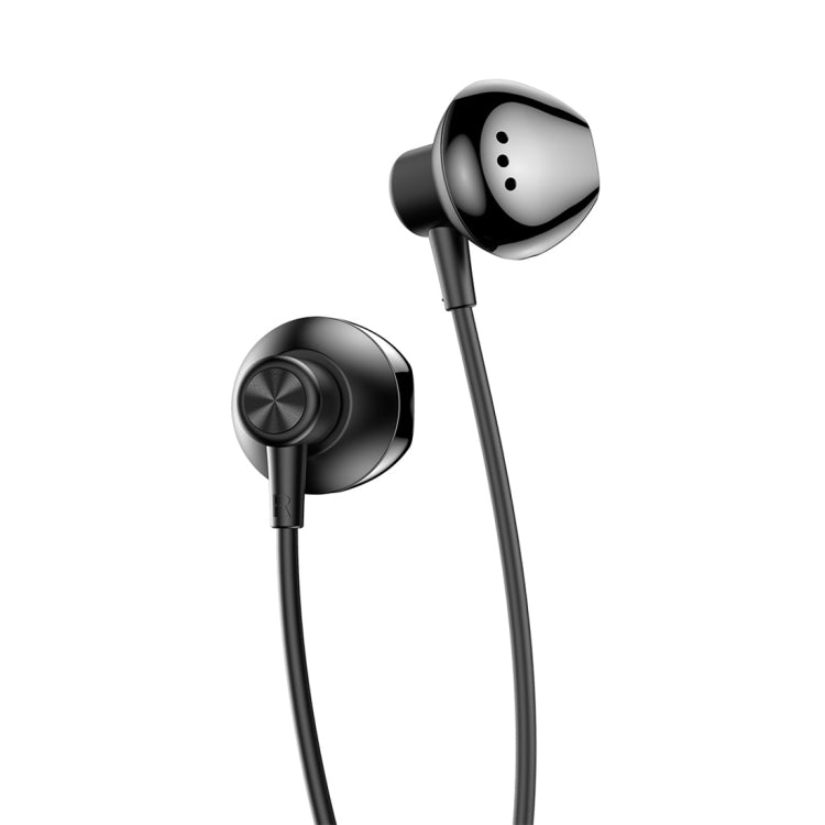ROCK ES02 Semi In Ear Design Stereo Earphone (Black)