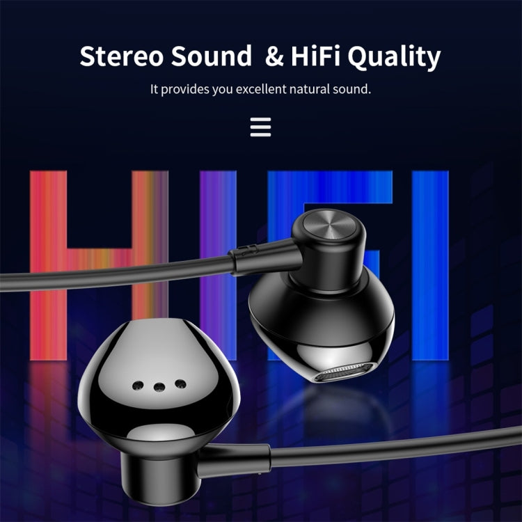 ROCK ES02 Semi In Ear Design Stereo Earphone (Black)