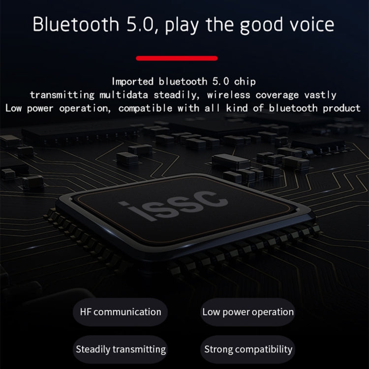 Langsdom F206 Bluetooth 5.0 TWS Mini Stealth Sport Wireless Bluetooth Earphone(Black)