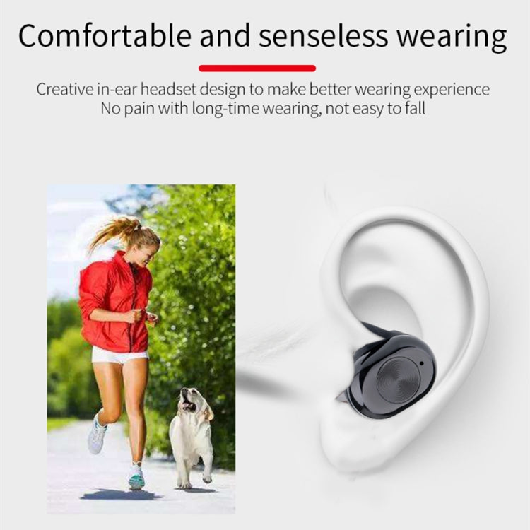 Langsdom F206 Bluetooth 5.0 TWS Mini Stealth Sport Wireless Bluetooth Earphone(Black)