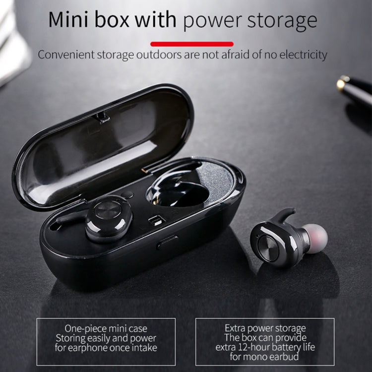Langsdom F206 Bluetooth 5.0 TWS Mini Stealth Sport Wireless Bluetooth Earphone(Black)