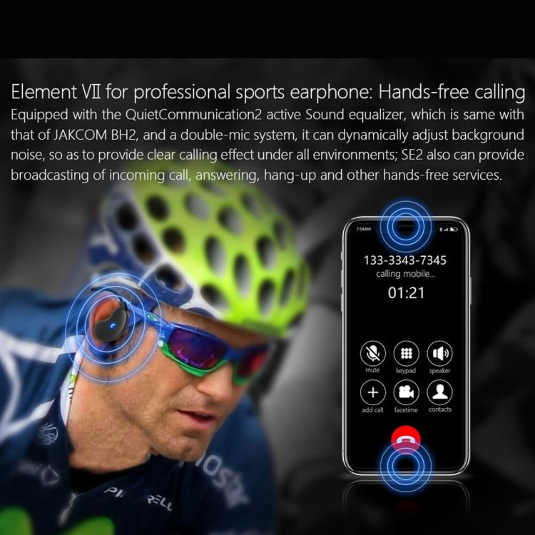 JAKCOM SE2 Sports Bluetooth Earphone Wireless In-Ear Earbuds With Mic, For iPhone, Samsung, Huawei, Xiaomi, HTC and Other Smartphones, All Audio Devices