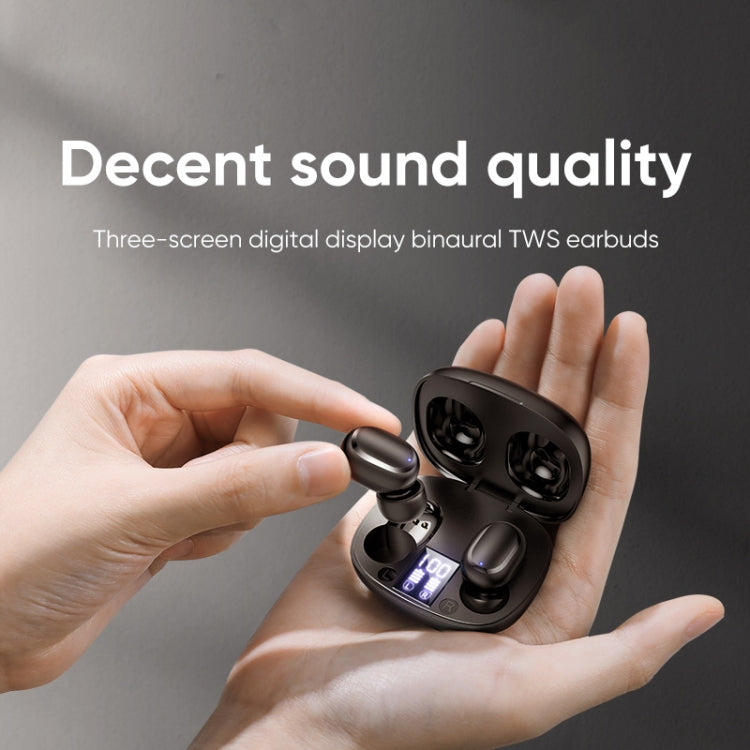 JOYROOM JR-TL5 Bluetooth 5.0 TWS Wireless Earphone with Display(Black)