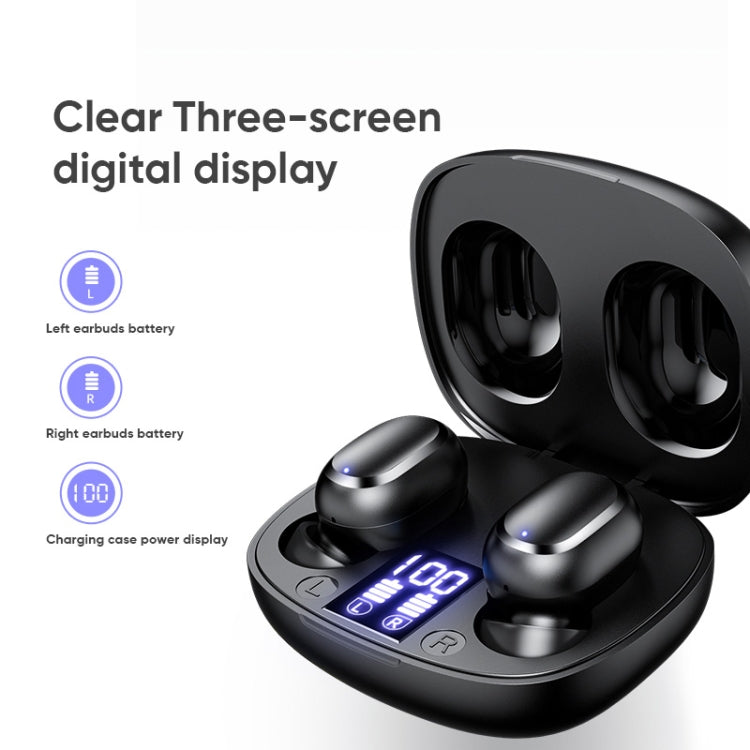 JOYROOM JR-TL5 Bluetooth 5.0 TWS Wireless Earphone with Display(Black)