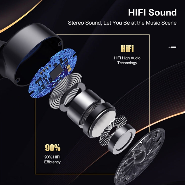 FLOVEME YXF204093 TWS In-Ear Bluetooth 5.0 Earphone with Charging Box(Black)