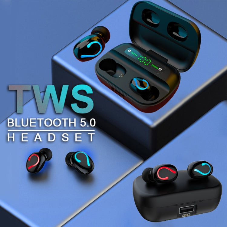 Q82 TWS Bluetooth 5.0 Digital Stereo Wireless Earphone with Charging Box