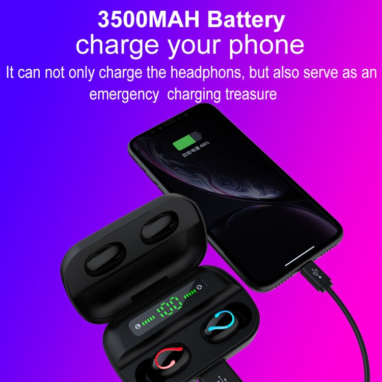 Q82 TWS Bluetooth 5.0 Digital Stereo Wireless Earphone with Charging Box