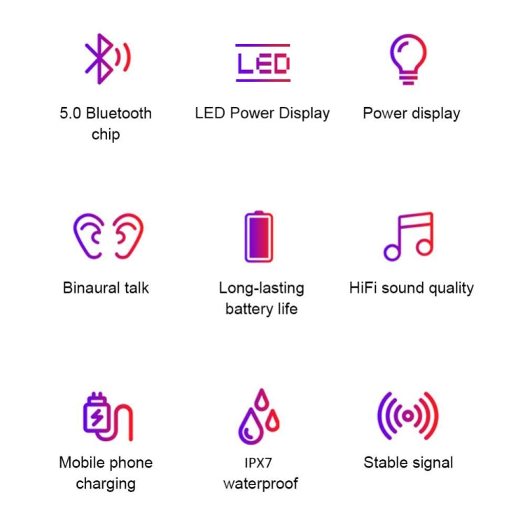 Q82 TWS Bluetooth 5.0 Digital Stereo Wireless Earphone with Charging Box