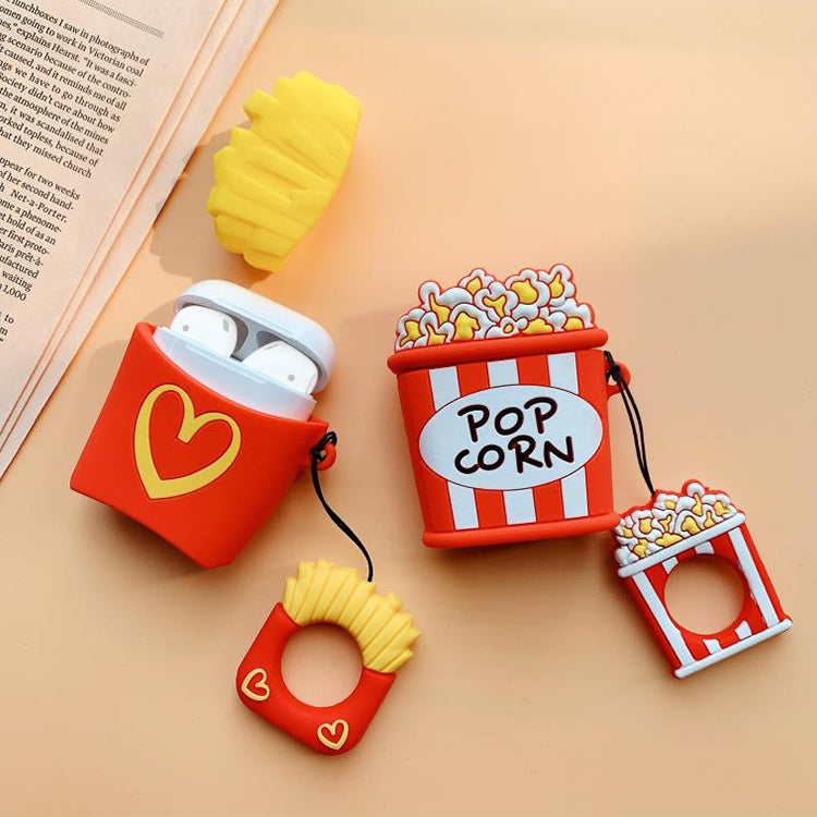 Wireless Earphones Shockproof Chips Popcorn Silicone Protective Case for Apple AirPods 1 / 2