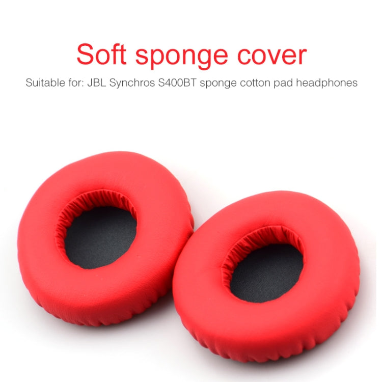 For JBL Synchros S400BT Headphones Imitation Leather + Memory Foam Soft Earphone Protective Cover Earmuffs, One Pair