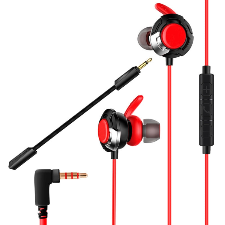 K9 In-Ear Style Gaming Earphone with Mic & 3.5mm Jack Plug & Play for Smartphone, Tablet, Computer, Notebook(Red)