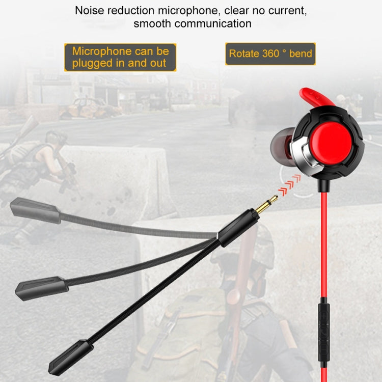 K9 In-Ear Style Gaming Earphone with Mic & 3.5mm Jack Plug & Play for Smartphone, Tablet, Computer, Notebook(Red)