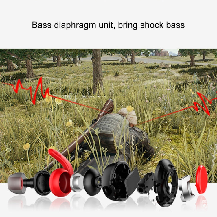 K9 In-Ear Style Gaming Earphone with Mic & 3.5mm Jack Plug & Play for Smartphone, Tablet, Computer, Notebook(Red)