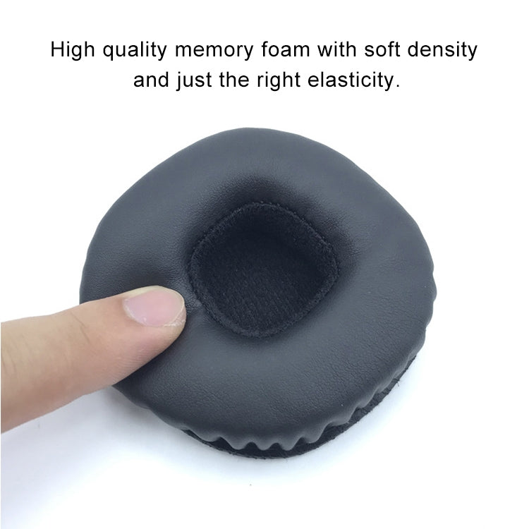 1 Pair Imitation Leather + Memory Foam Soft Headphone Jacket Earmuffs for Marshall MID ANC, without Rubber Plate Buckle