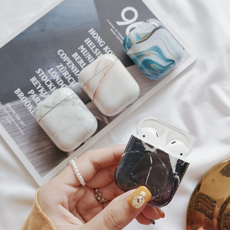 Wireless Earphones Marble Shockproof TPU Protective Case for Apple AirPods 1 / 2