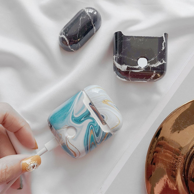 Wireless Earphones Marble Shockproof TPU Protective Case for Apple AirPods 1 / 2