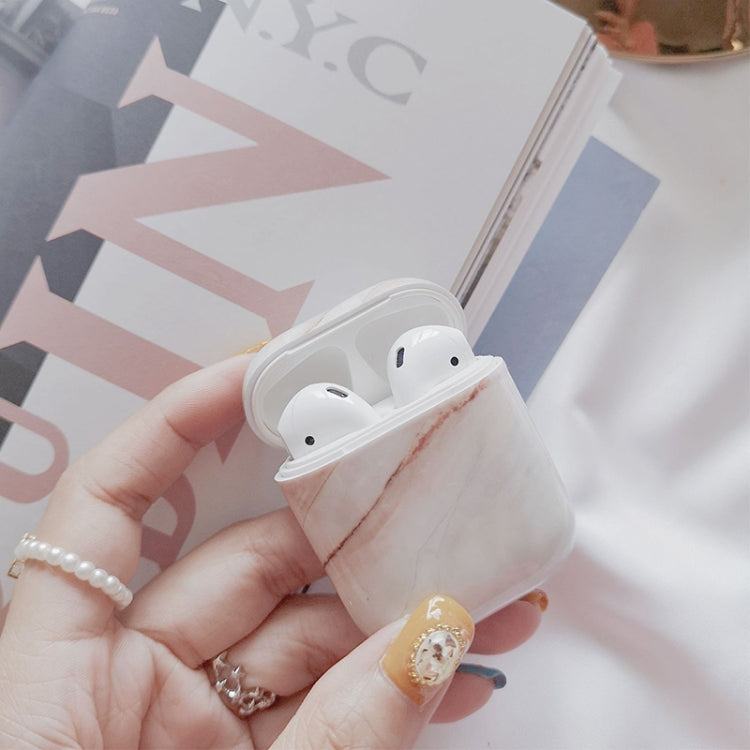 Wireless Earphones Marble Shockproof TPU Protective Case for Apple AirPods 1 / 2