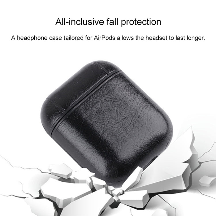 Wireless Earphones Gold Sand Texture Shockproof Silicone Protective Case for Apple AirPods 1 / 2