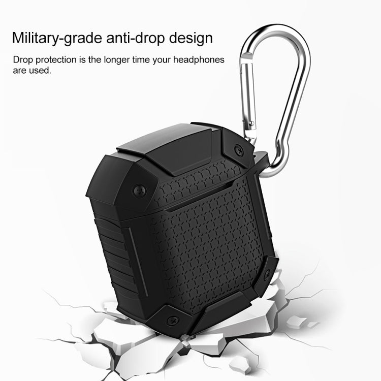 Wireless Earphones Shockproof Armor Silicone Protective Case for Apple AirPods 1 / 2, Wireless Version