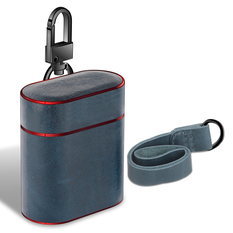 Wireless Earphones Shockproof Genuine Leather Protective Case for Apple AirPods 1 / 2